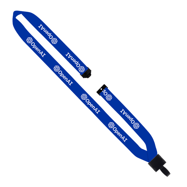 3/4" Polyester Lanyard with Non-Swivel Plastic Hook 24