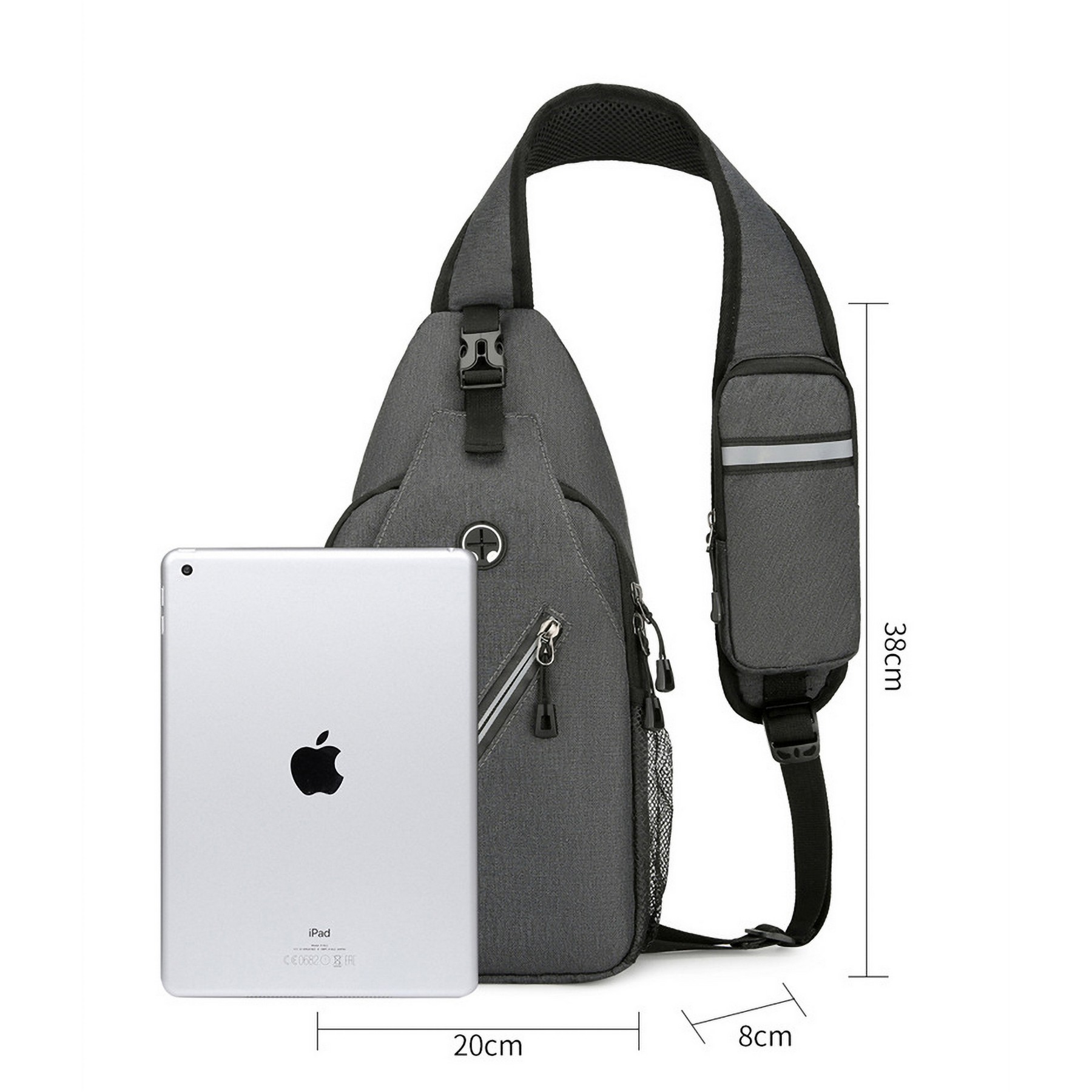 Crossbody Sling Backpack, Travel Hiking Chest Bag Daypack 6