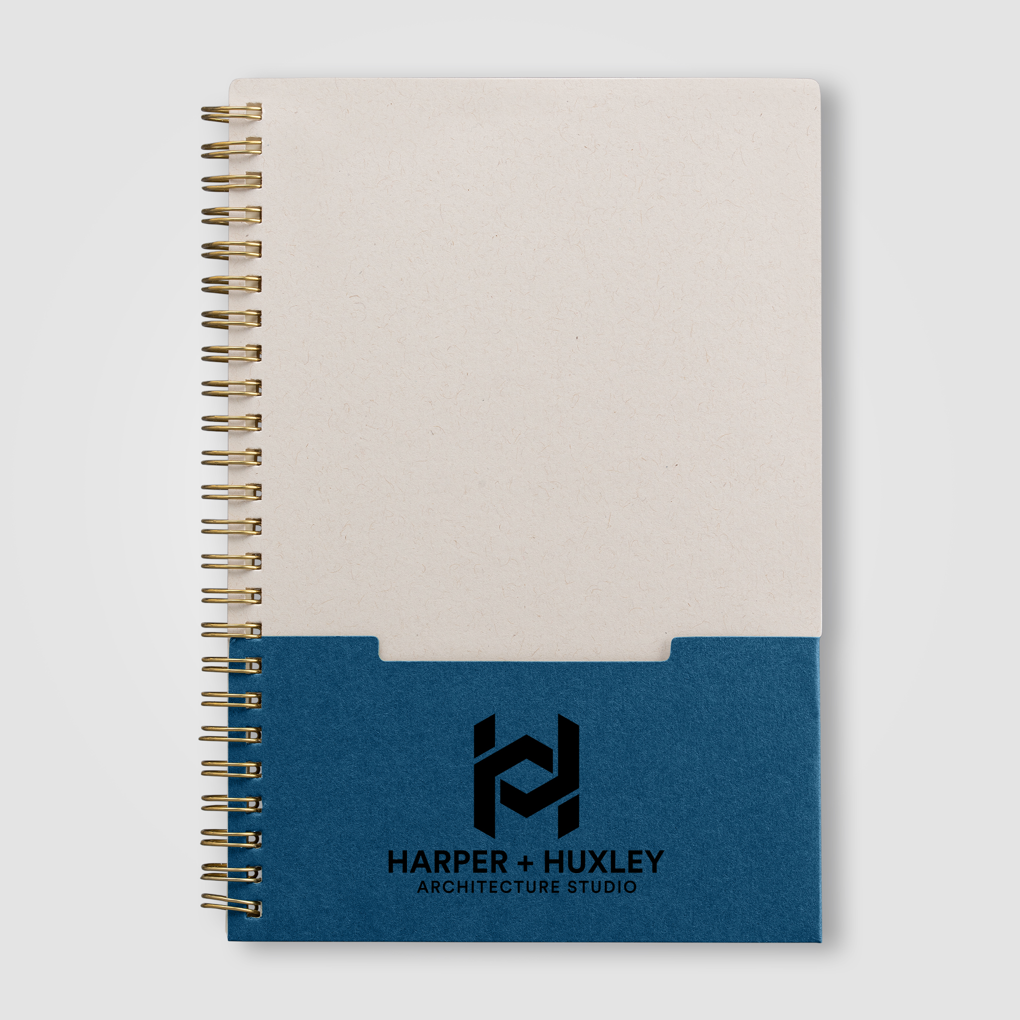 Lino FSC Paper Spiral Binding Vertical Pocket Notebook - A5 2