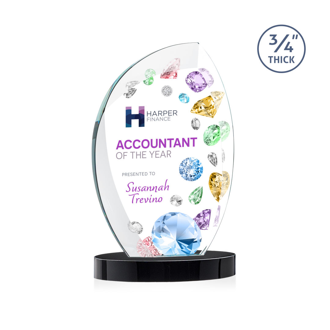 Wichita VividPrint™ Award on Alberton Base - Black