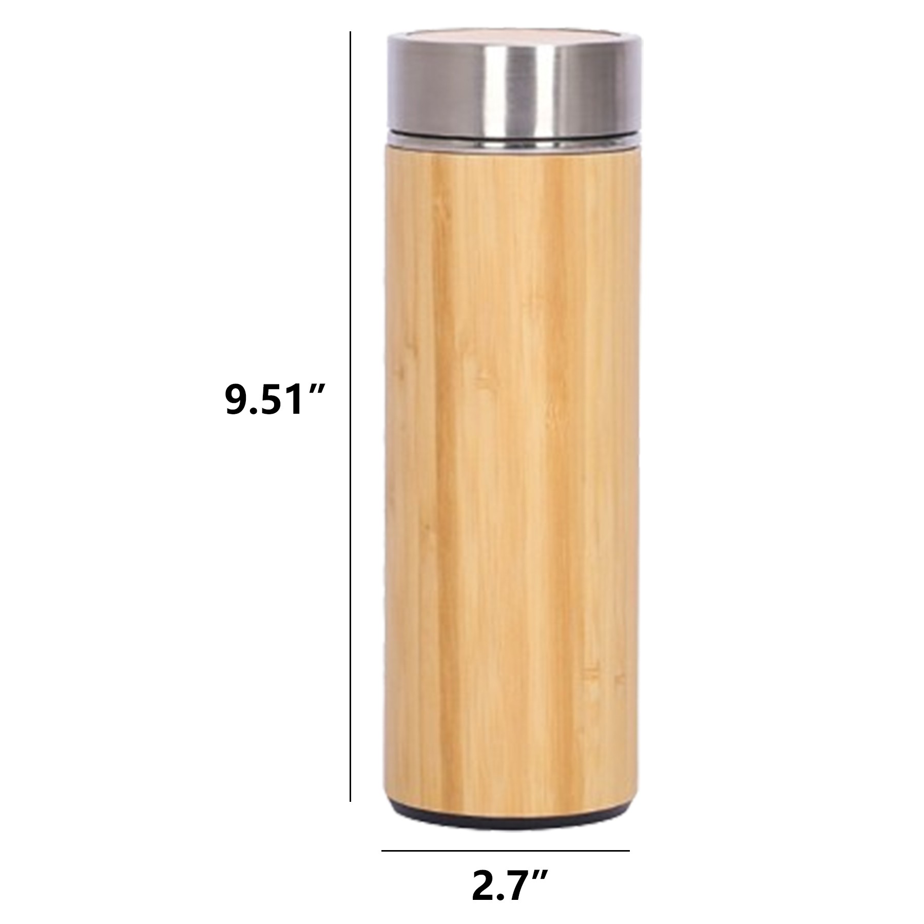 Bamboo Double Wall Insulation Cup, custom tumbler with logo imprint 2