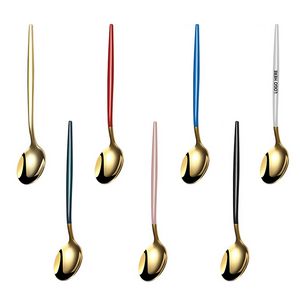 5.23 Inch Dual Color Golden Spoon With Round Head 8