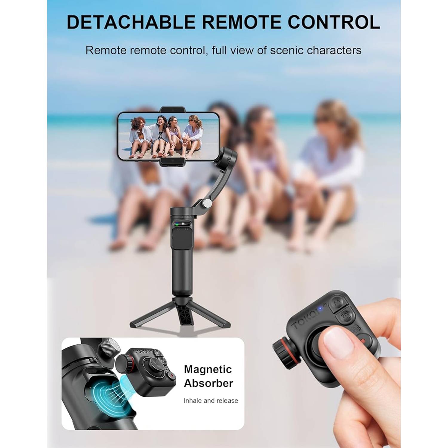 Phone Gimbal Stabilizer for Video Recording w/ Fill Light 4