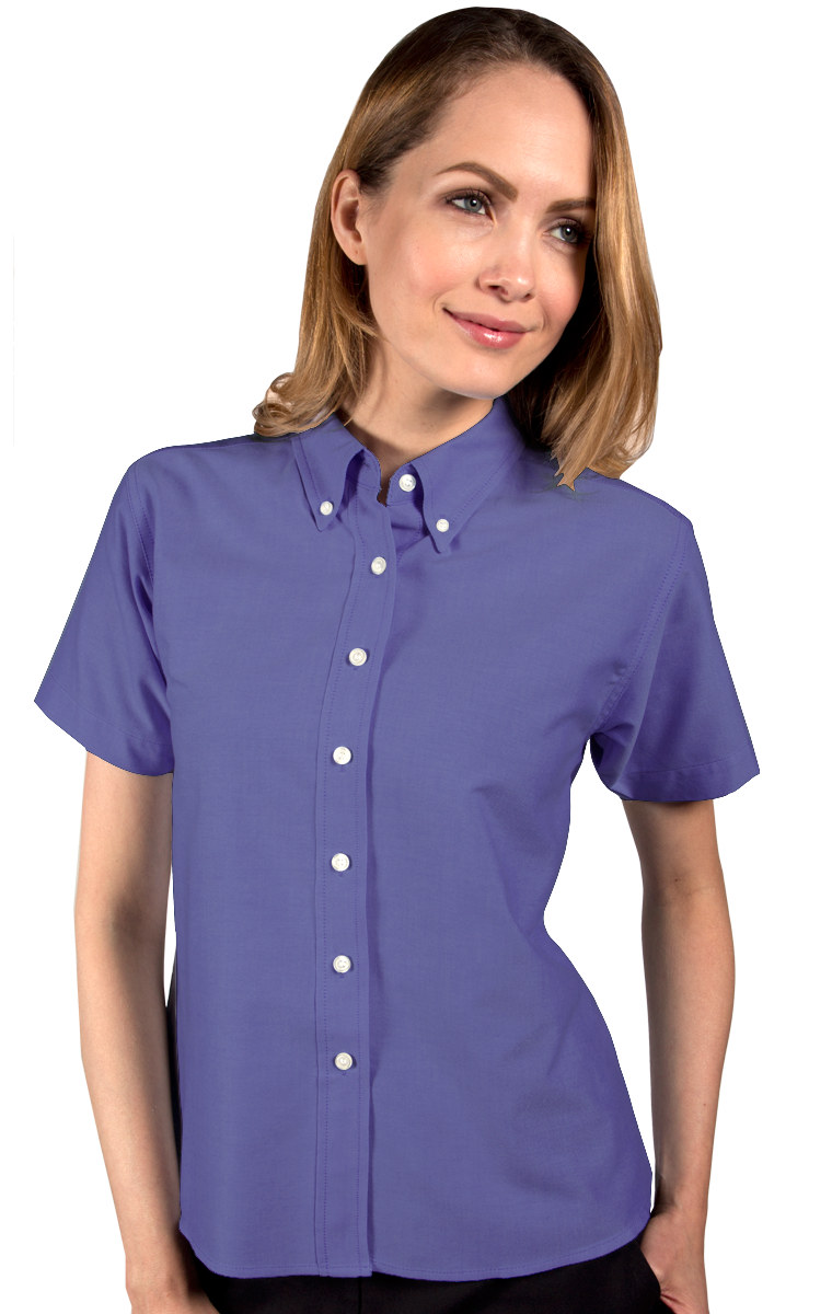 Ladies' Short-Sleeve Oxford Shirt 11
