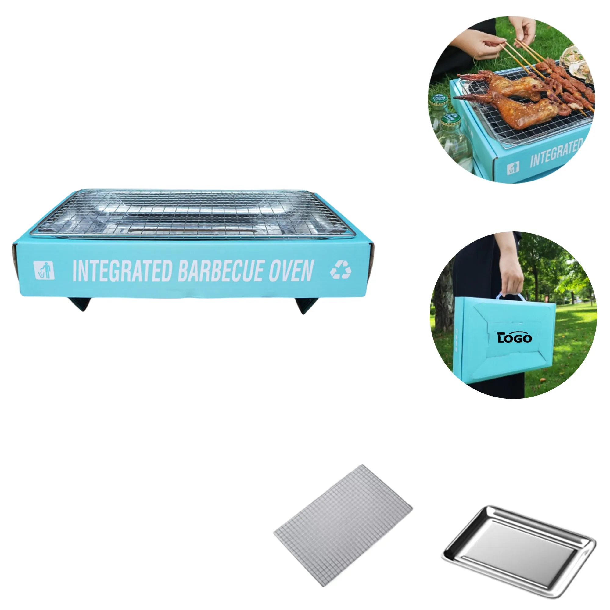 MOQ25 Disposable Outdoor BBQ Charcoal Grill 1