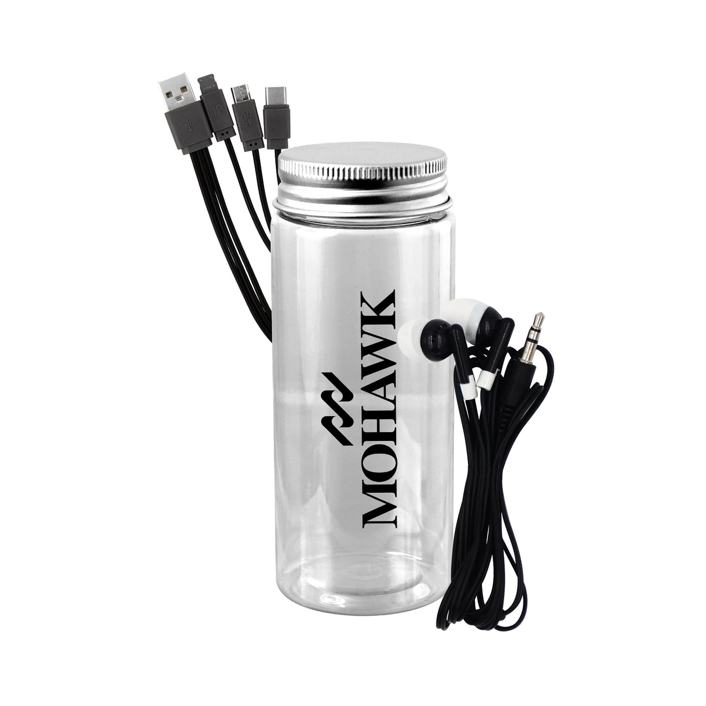 BOTTLED CABLE EAR BUD SET 4