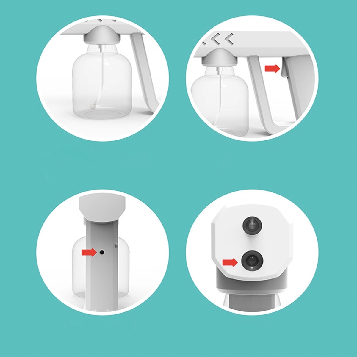 USB Charging WirelessGun SteamGun Electric Sprayer FoggerGun 3