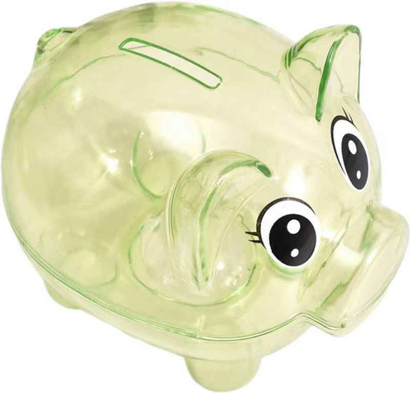 Plastic clear piggy bank 1