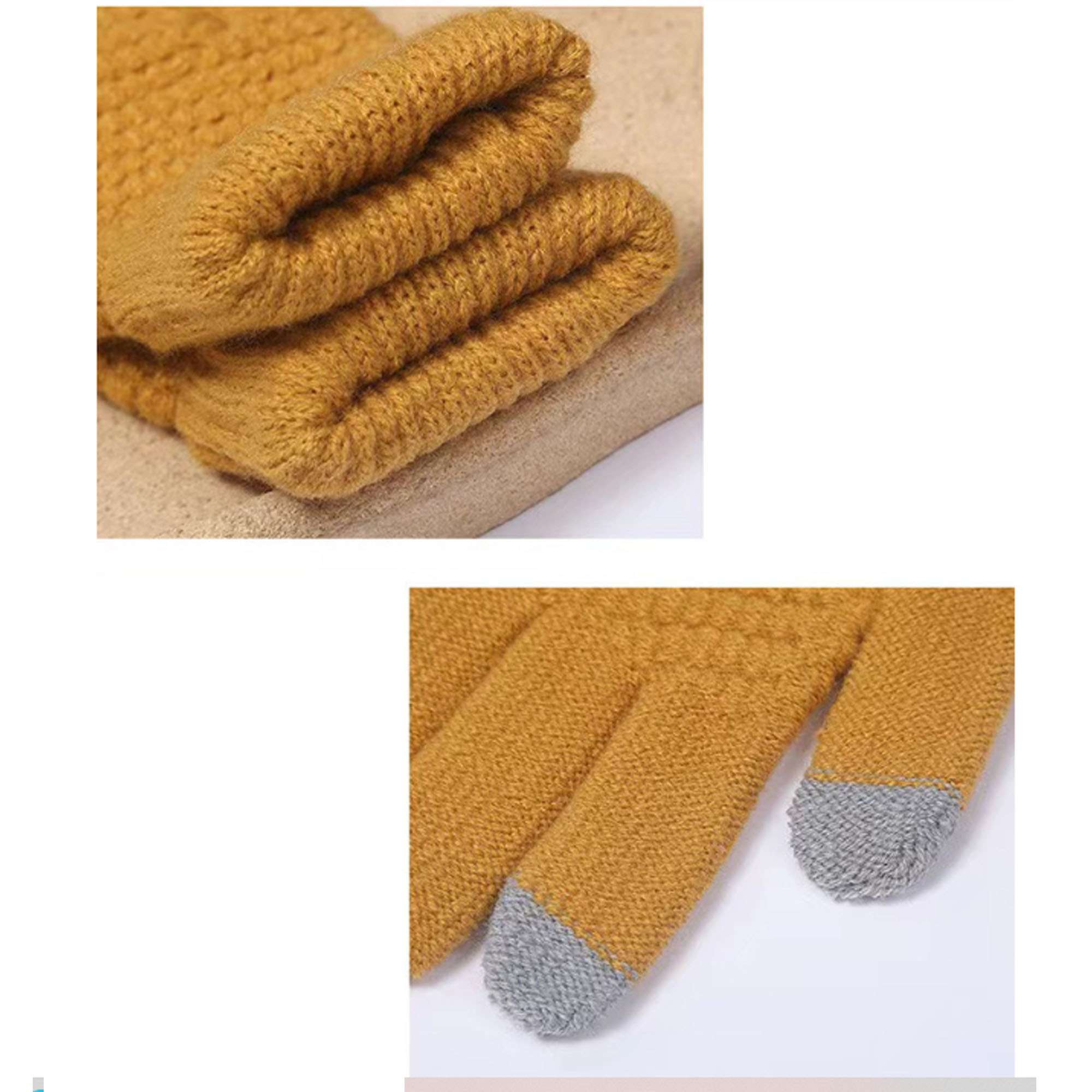 Women's Thermal Knit Gloves, Fleece Lined for Winter Warmth 1