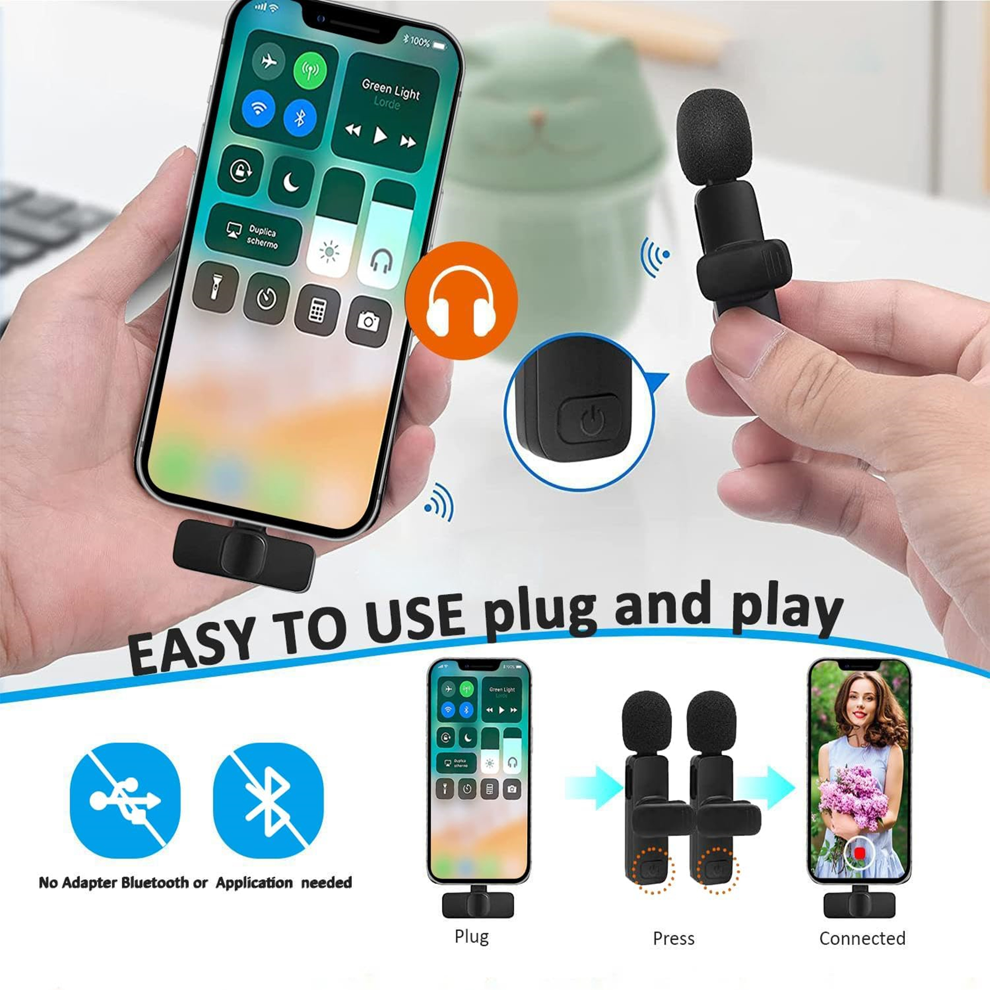 Wireless Lavalier Lapel Microphone 2