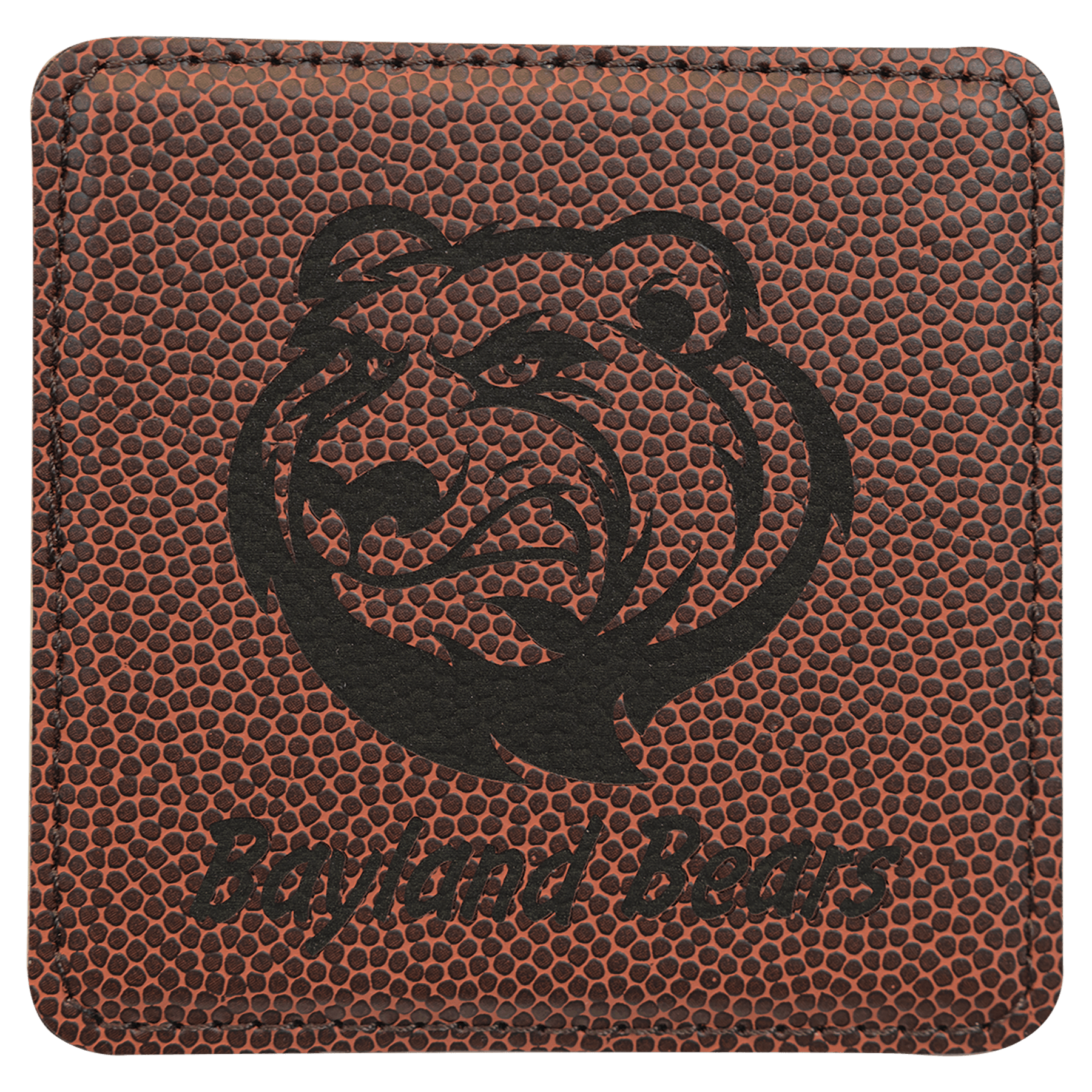 4" x 4" Square Football Leatherette Coaster 2