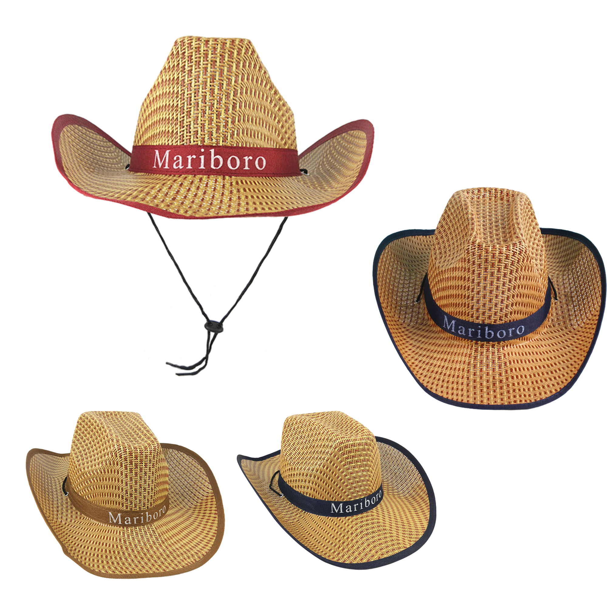 Wide Brim Summer Cowboy Straw Hat 1