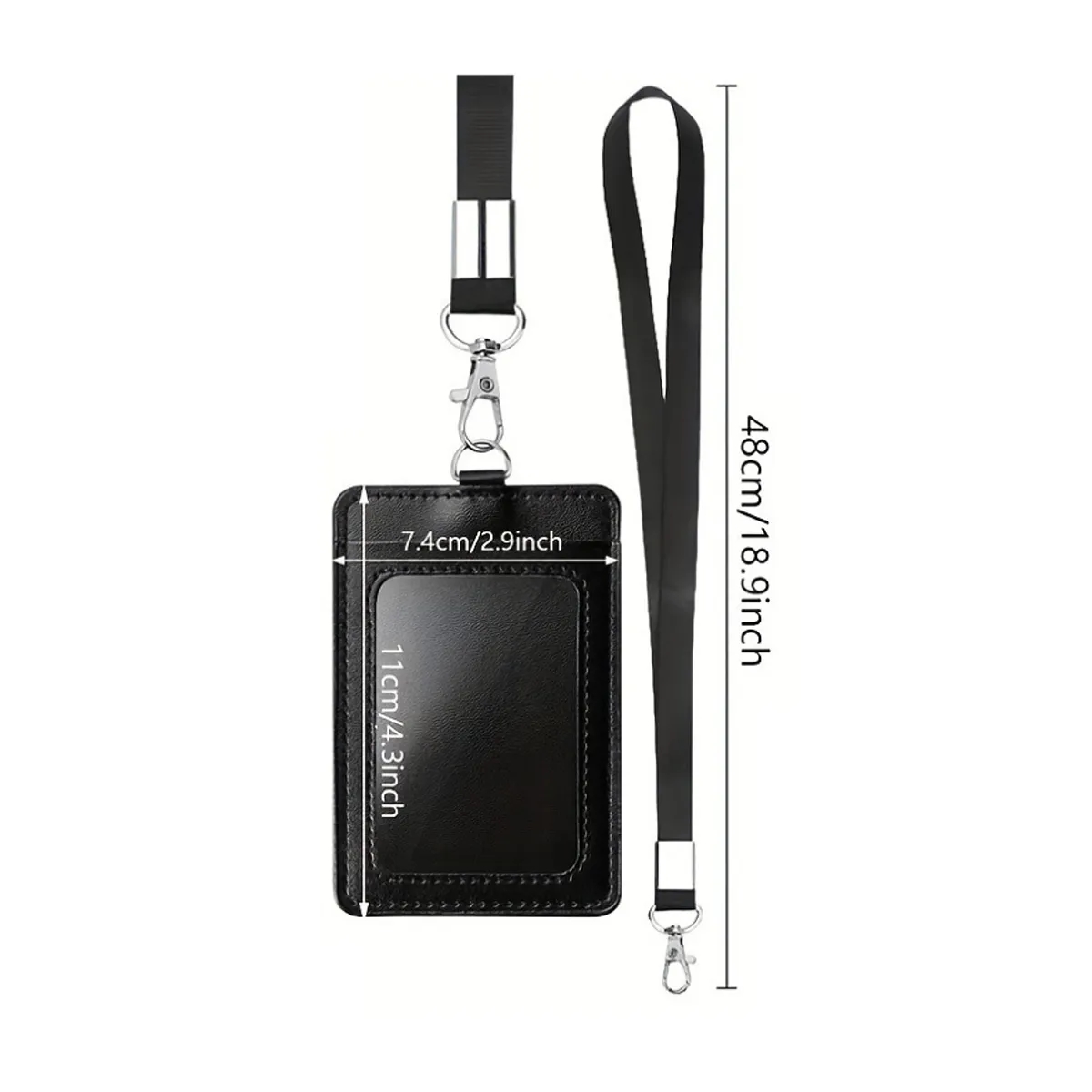 PU Leather Card Holder Bus Student ID Protective Cover 4