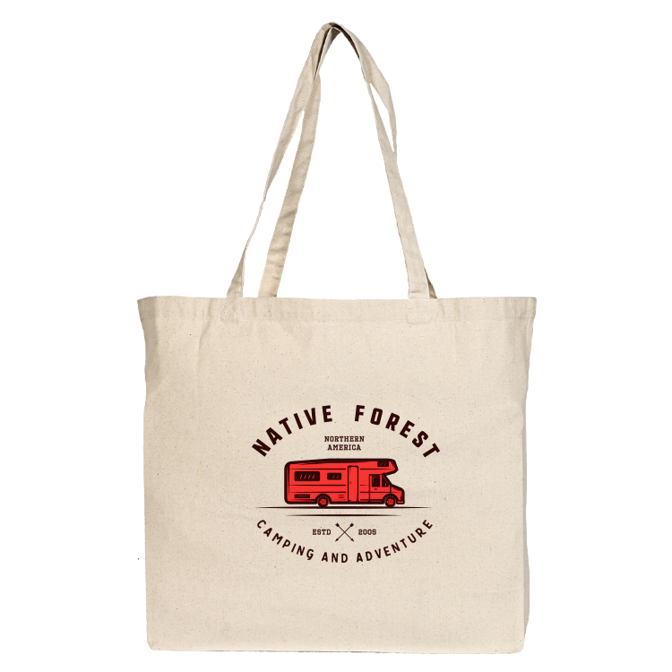 Jumbo Down To Business Cotton Tote, custom tote bag with logo imprint 11