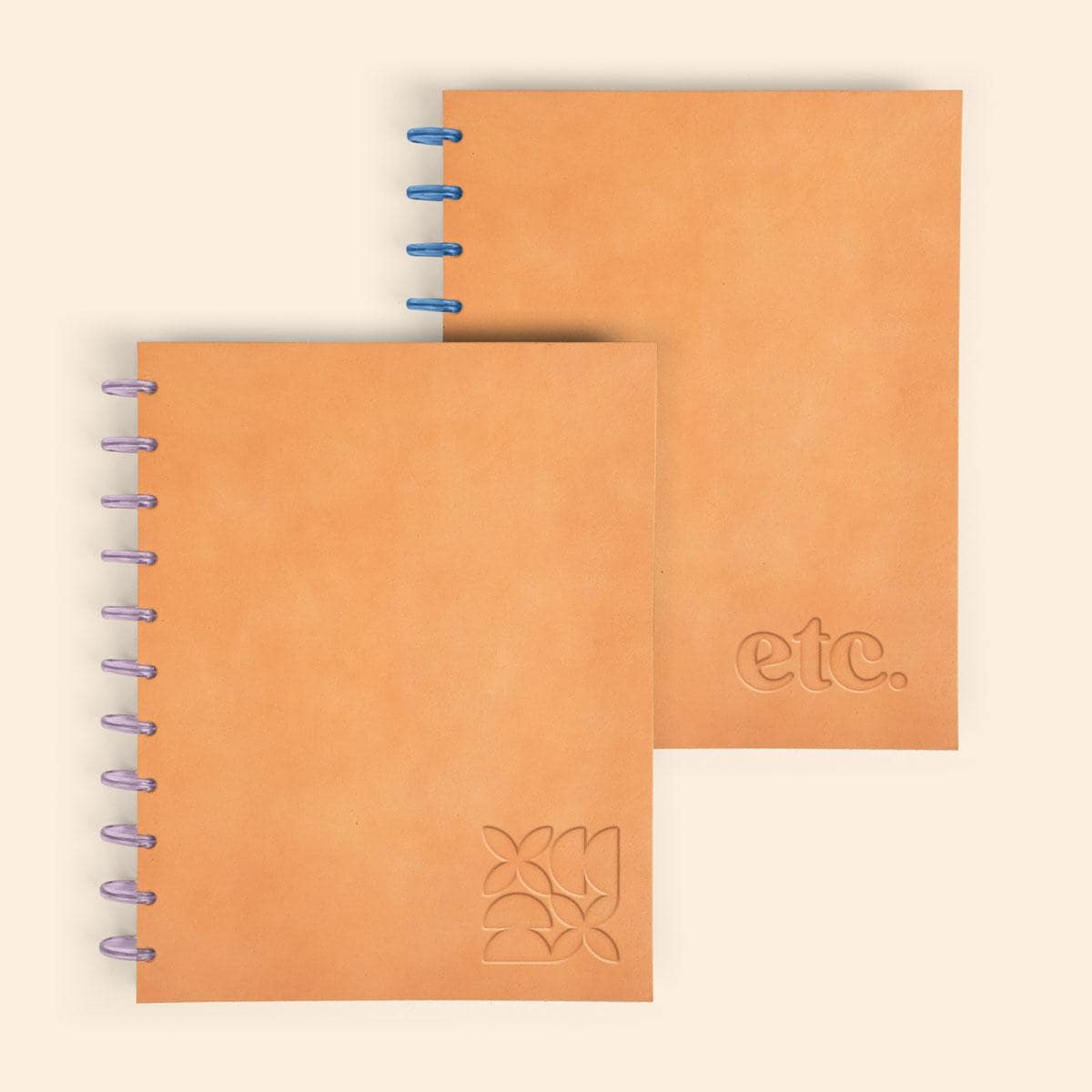 Disc-Bound Journal - Debossed Leather - Large