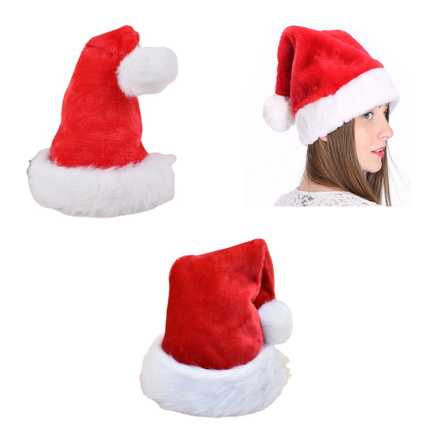 Christmas Hat, Santa Hat, Xmas Holiday Hat for Adults 2