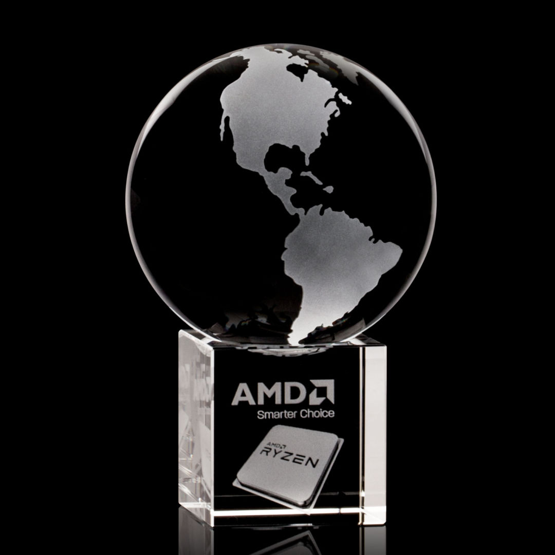 Globe on Cube 3D Award 8