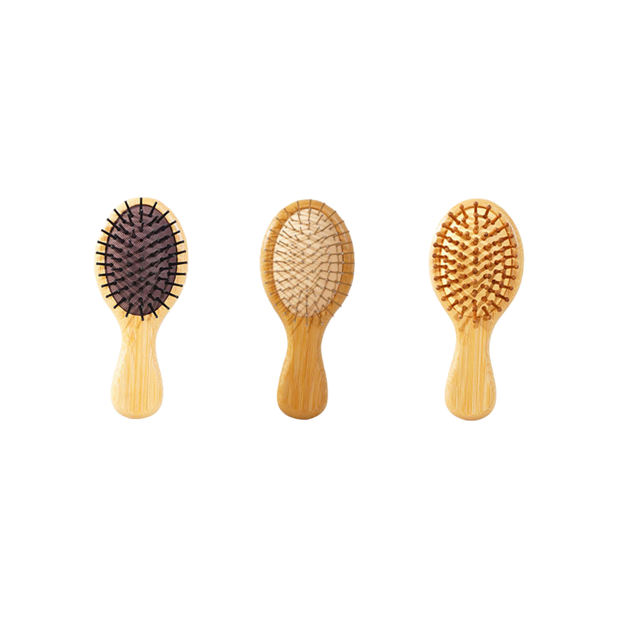 Mini Natural Bamboo Hairbrush 1