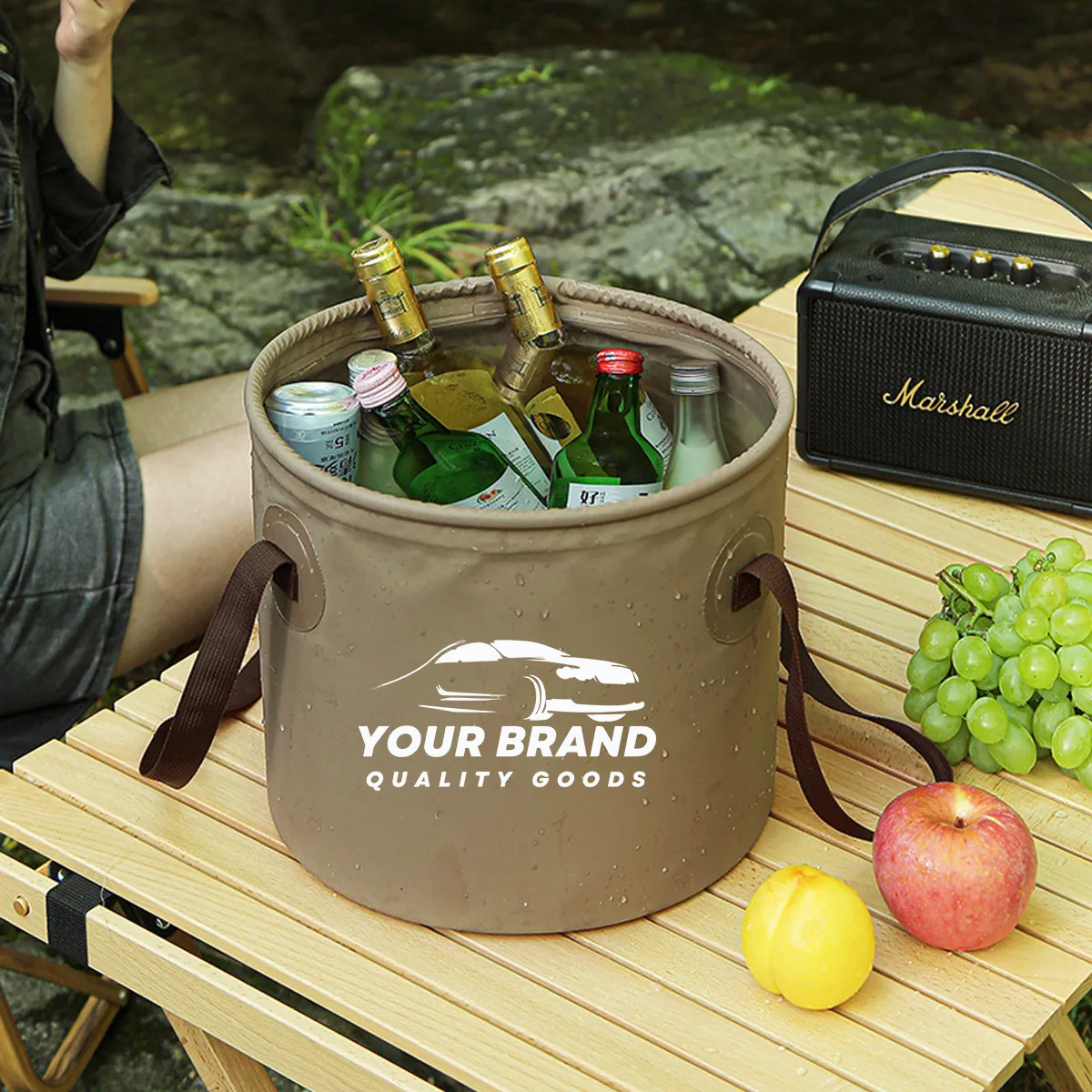 BBQ Accessory Outdoor Foldable Water Container Bucket Bags 2