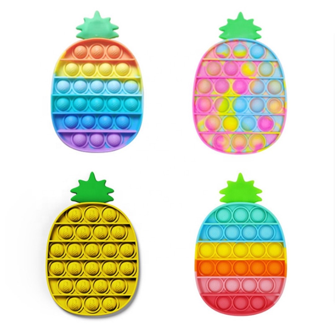 Macaron-colored pineapple Push Pop Bubble Sensory Fidget Toy 3