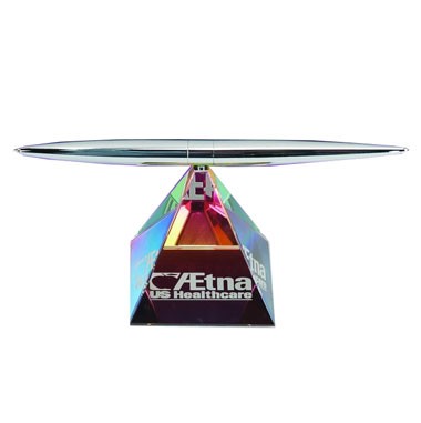 Rainbow Pyramid Crystal Spinning Pen Set 1