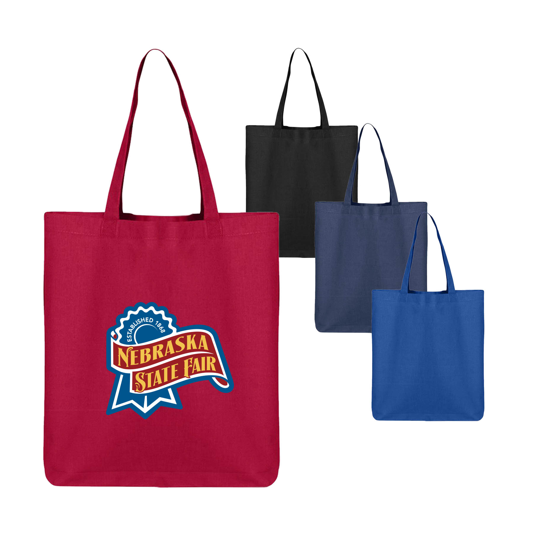 6 oz. 100% Large Cotton Canvas Bottom Gusset Economy Tote Bag - 11" x 13" 4