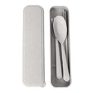 Wheat Straw Kids Cutlery Set with Spoon Fork Chopsticks 15