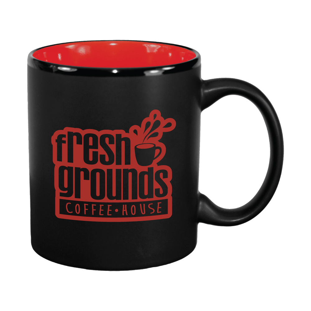 11 oz Red In / Matte Black Out Hilo C Handle Mug