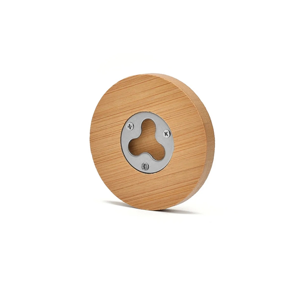 Wooden bottle opener magnetic bamboo refrigerator magnet 2