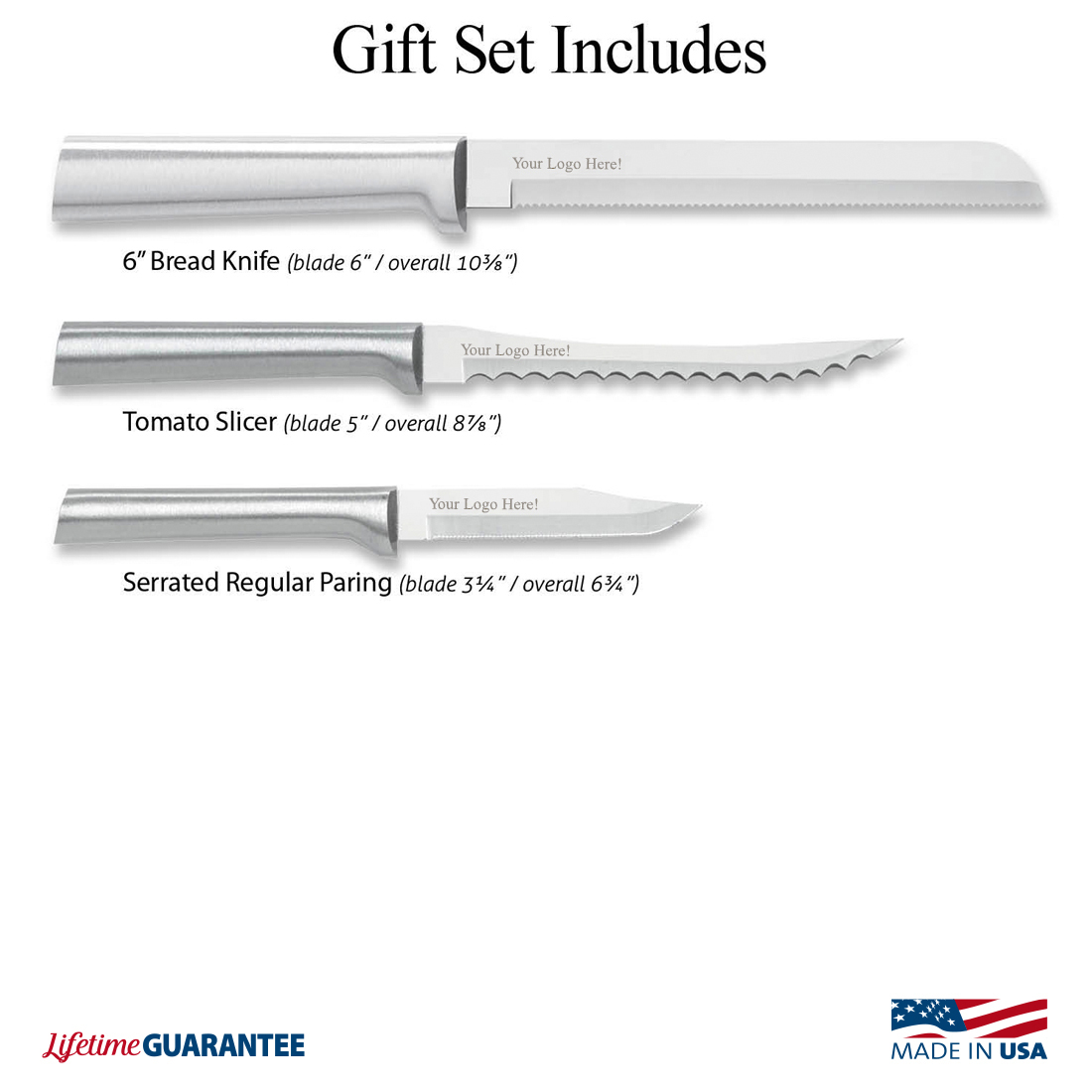 Sensational Serrations Gift Set w/Silver Handle 4