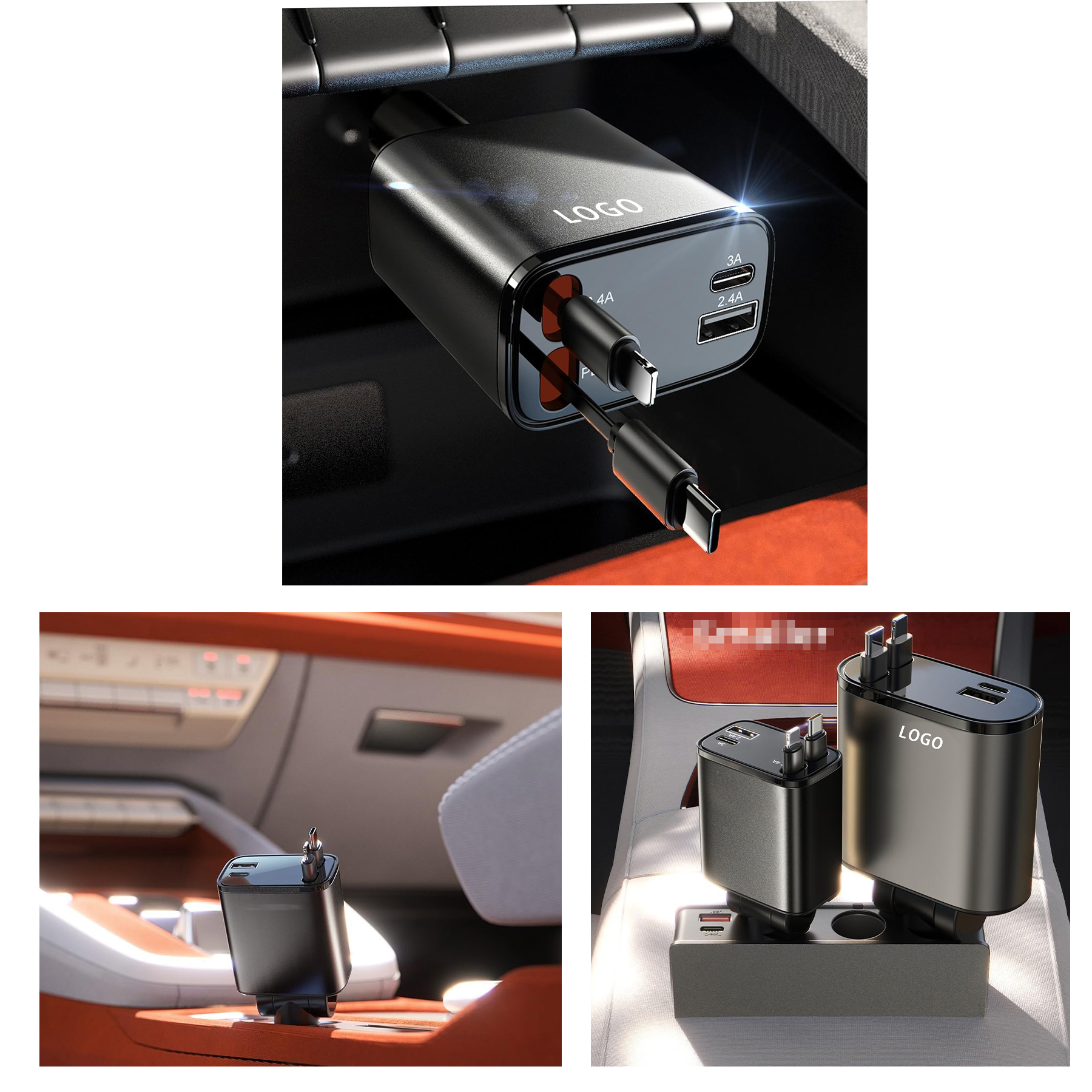 Retractable Car Charger 4