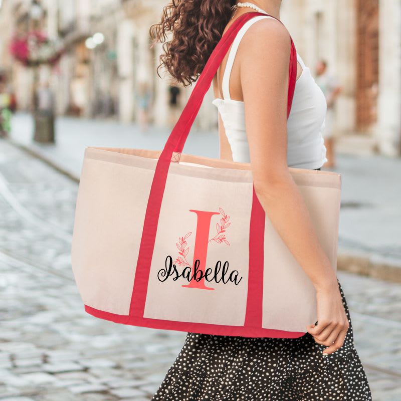 Custom Two Tone Cotton Canvas Tote Bags, custom tote bag with logo imprint 21