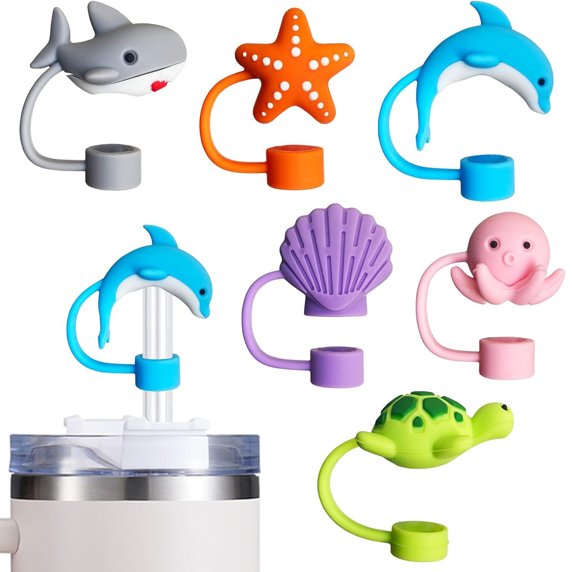 Customizable Colorful Silicone Straw Cover 2
