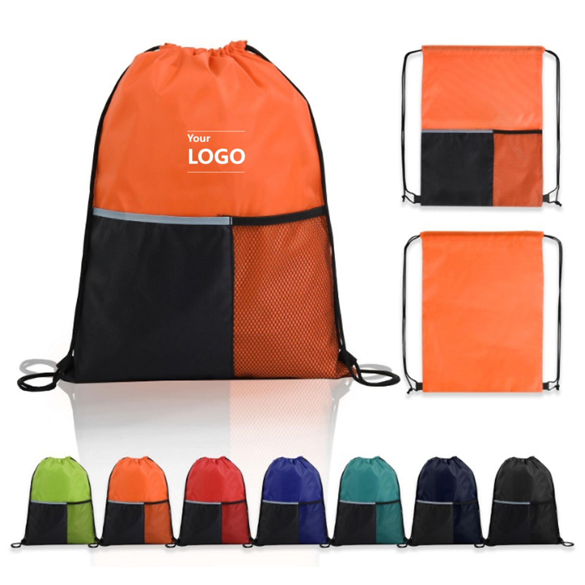 Reflective Drawstring Backpack 3