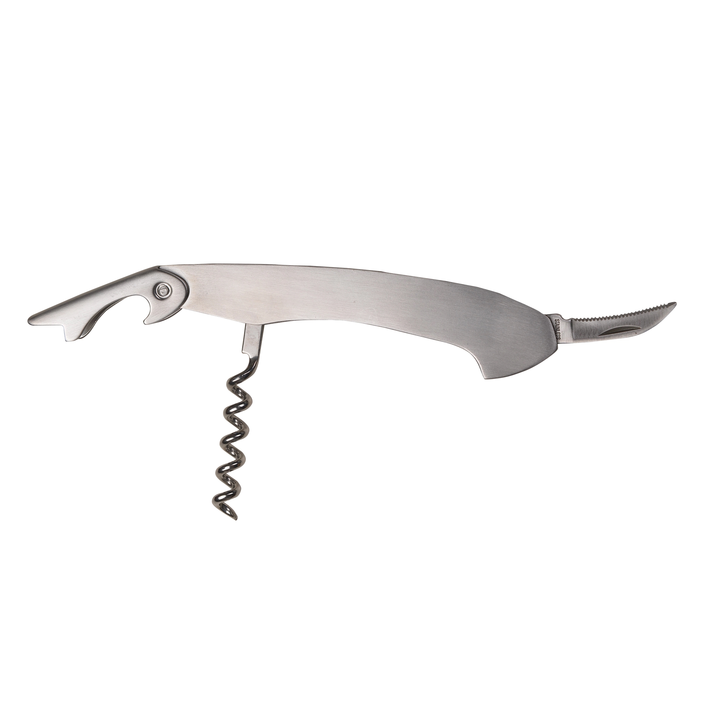 Premium Stainless Steel Wine Opener with Corkscrew & Knife 5