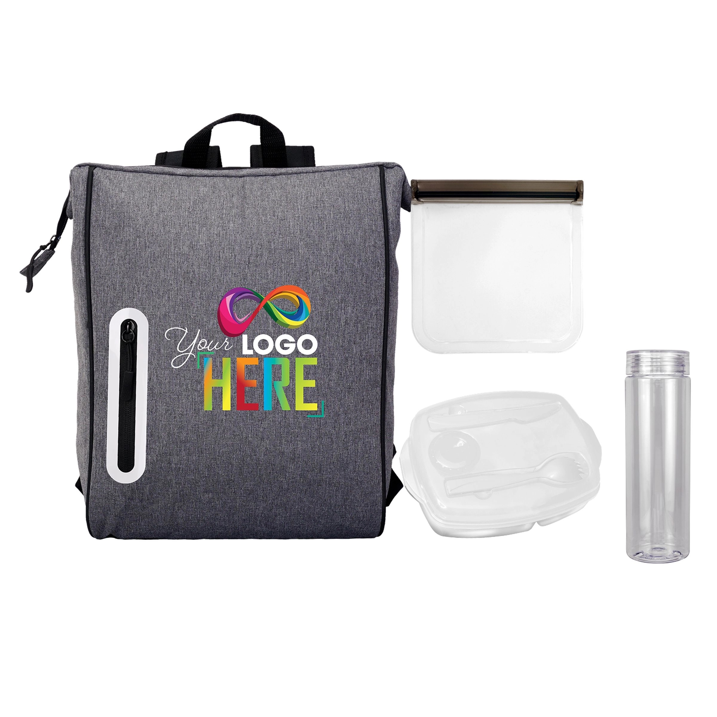 Locking Lid Sandwich & Drink Oval Lunch Cooler 3