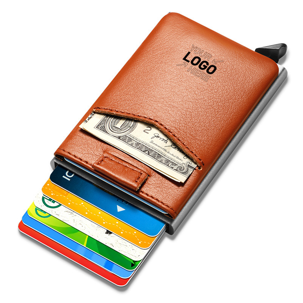 Leather Lining Rfid Blocking Credit Card Holder 5