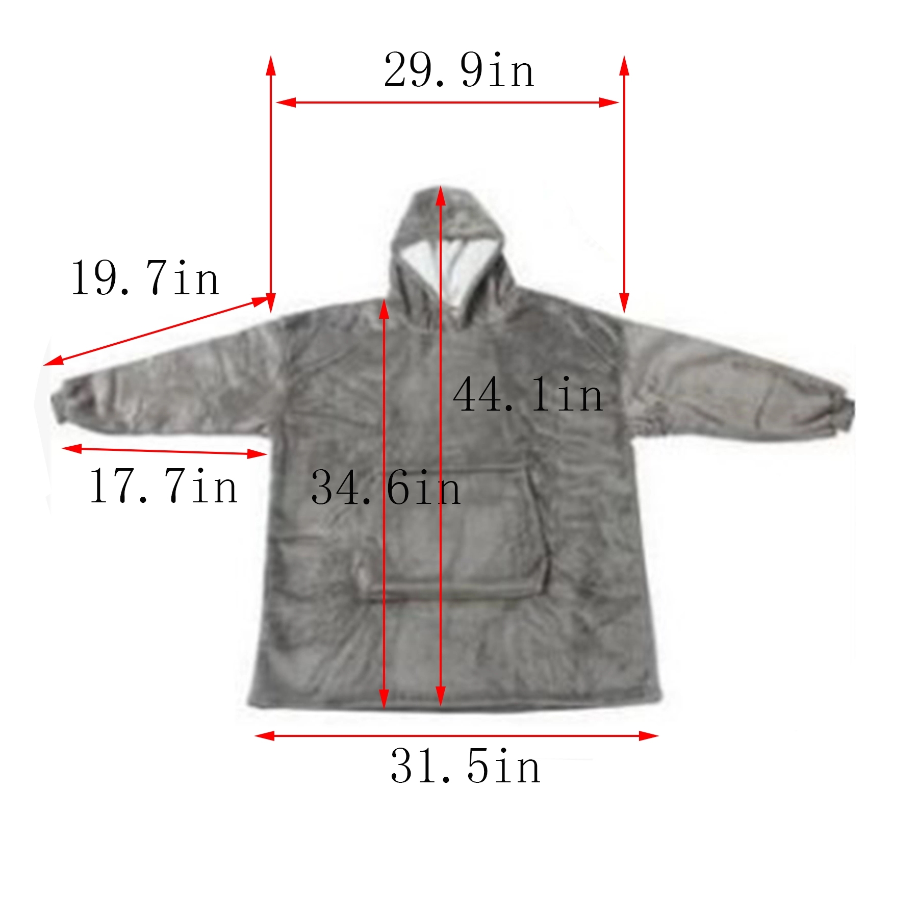 Oversized Microfiber & Sherpa Wearable Blanket 22