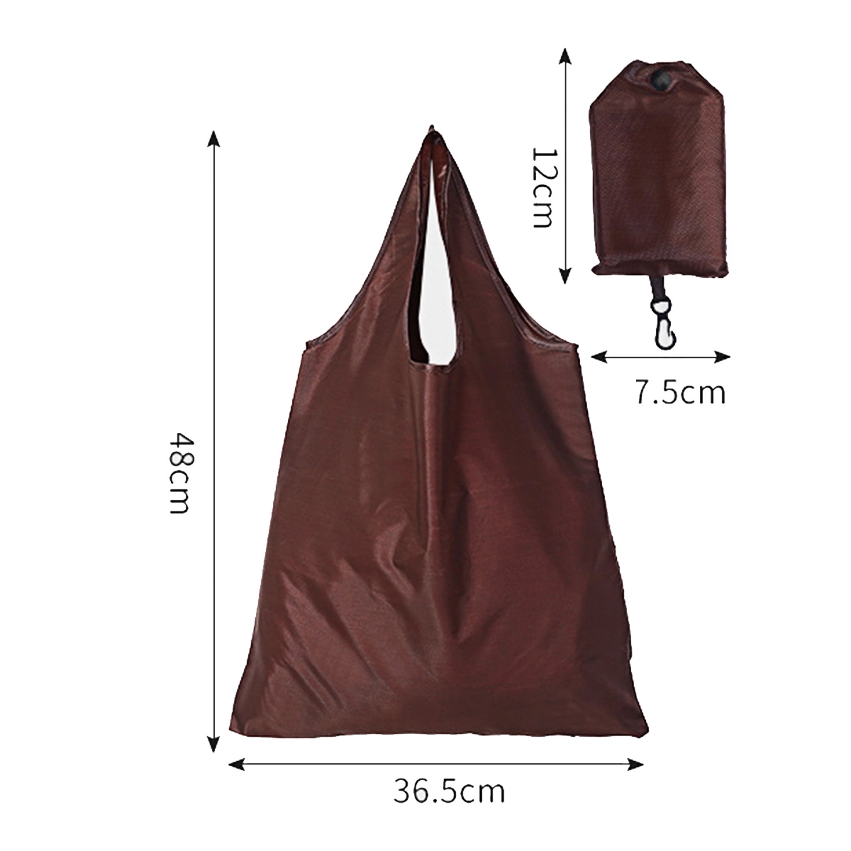 Foldable Grocery Shopping Tote Bag With Pouch, custom tote bag with logo imprint 5