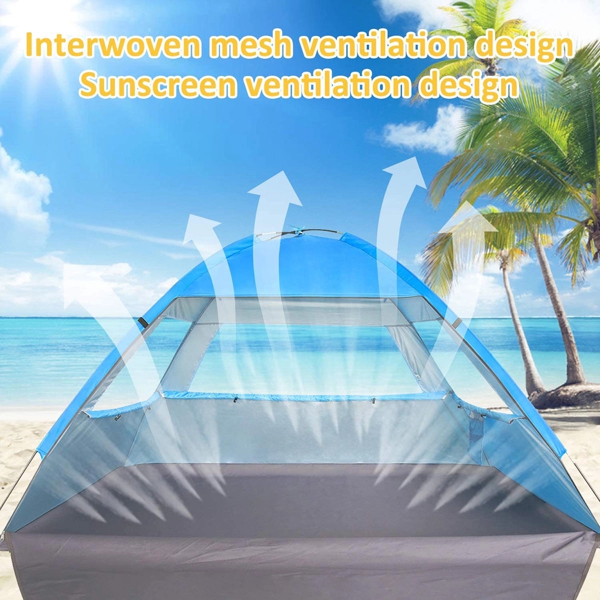 Camping Beach Tent 3-4 Persons Portable Lightweight 3