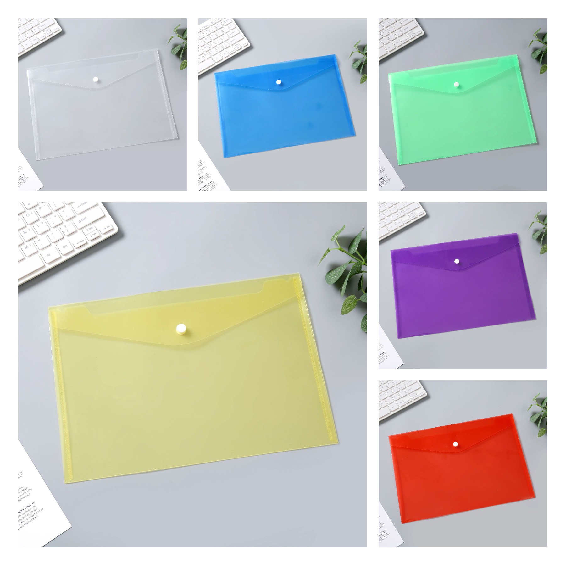 Transparent Snap File Pocket 2