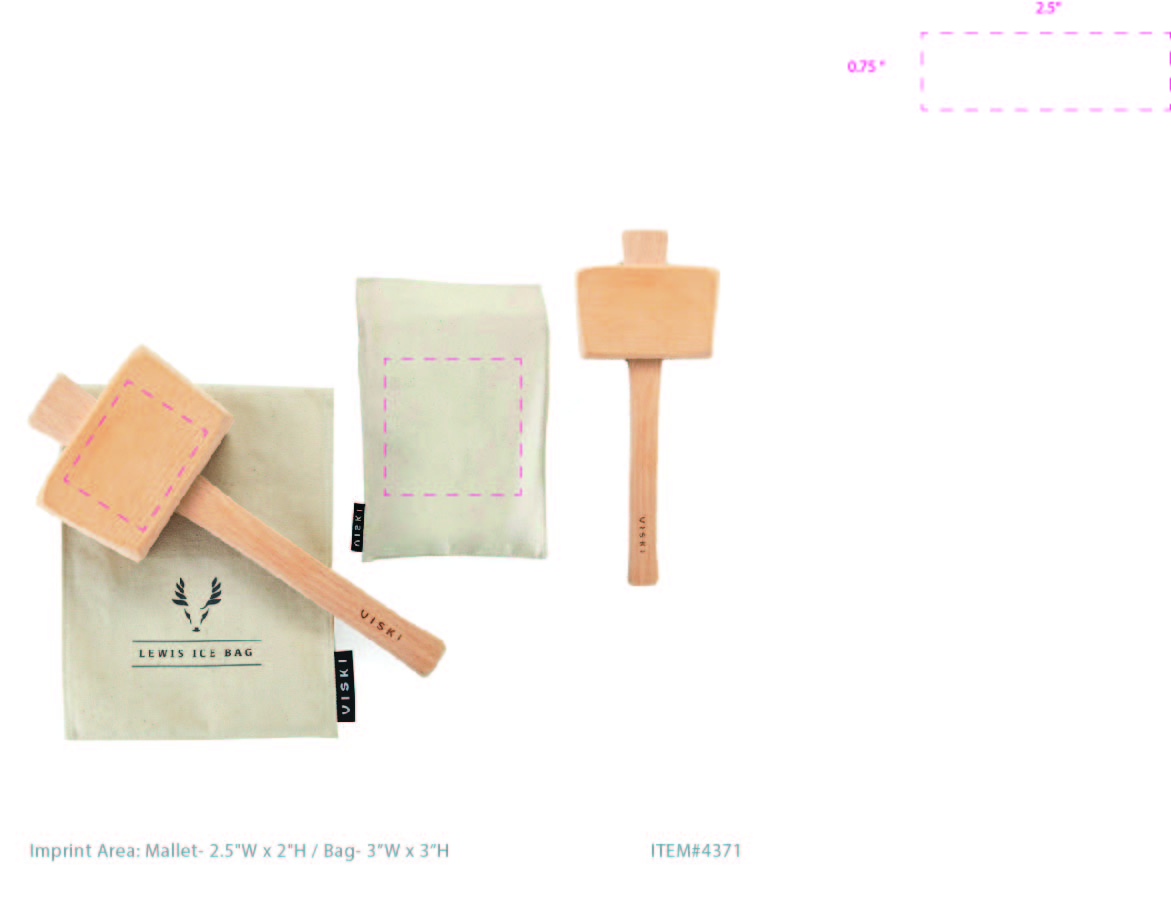 Viski® Lewis Ice Bag and Mallet 8