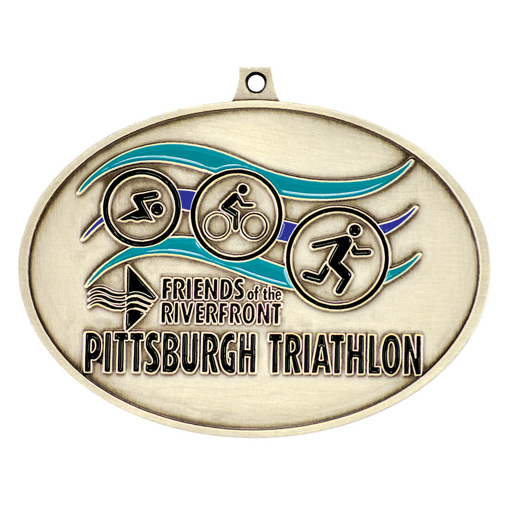 Custom Power Stamped Iron Medallion- Soft Enamel