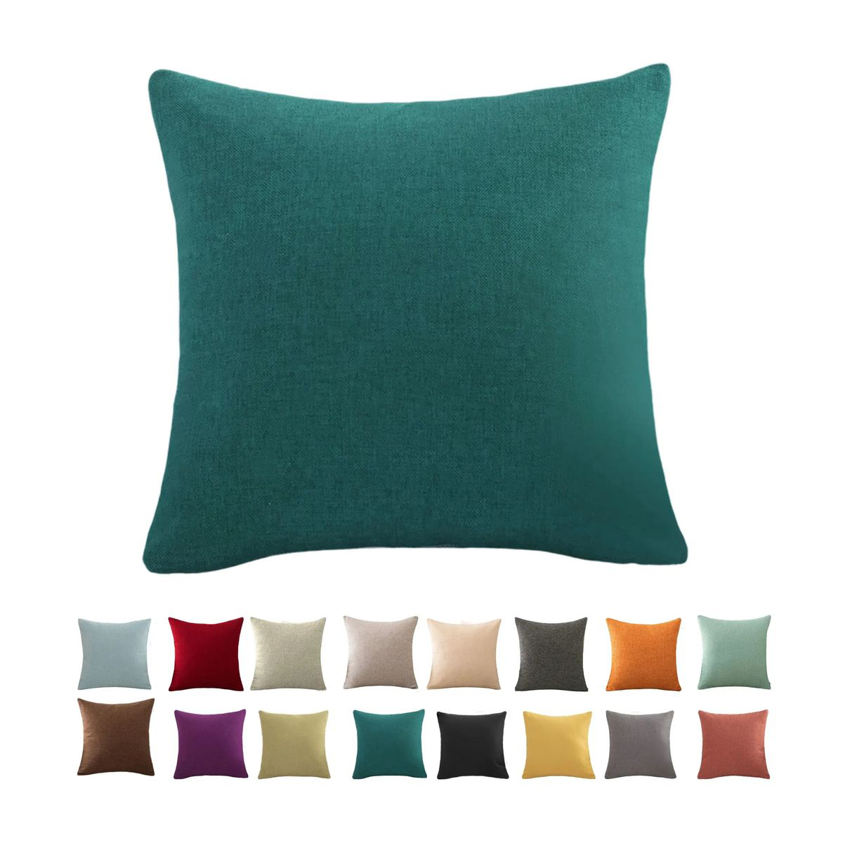 18 Inch Linen Pillow Cover with Hidden Zipper Closure 2