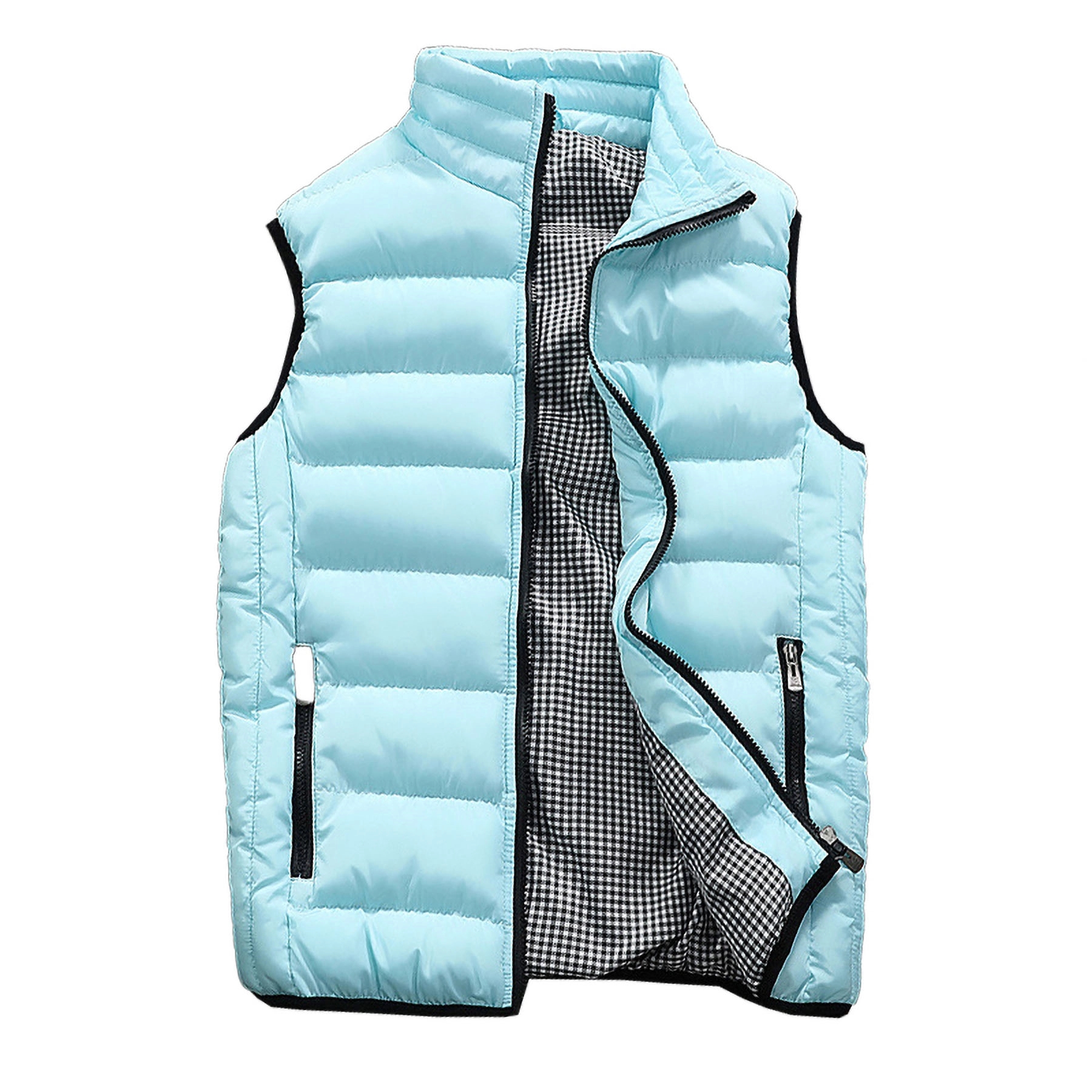 Mens Solid Winter Sleeveless Vest Coat 4