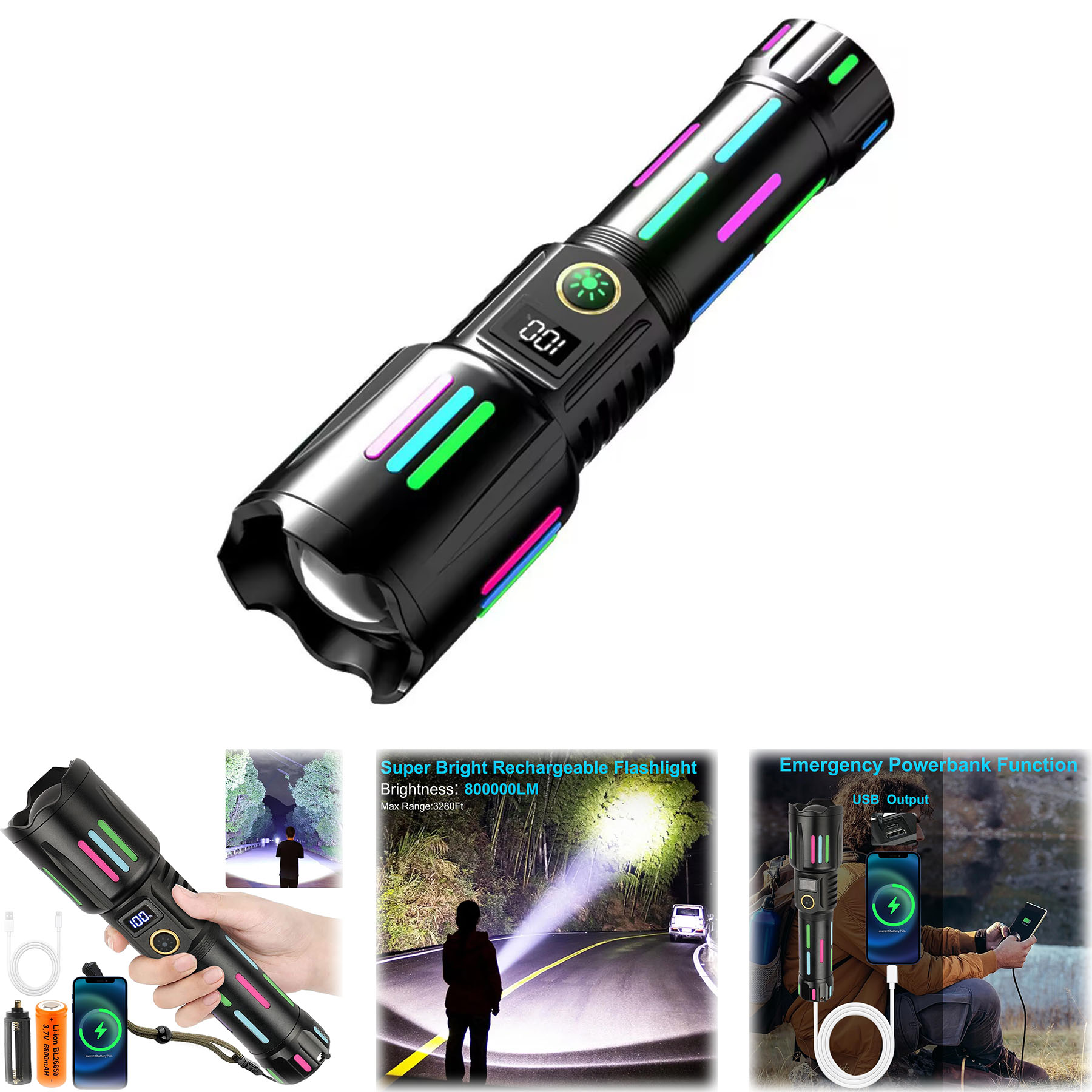 Rechargeable LED Flashlight