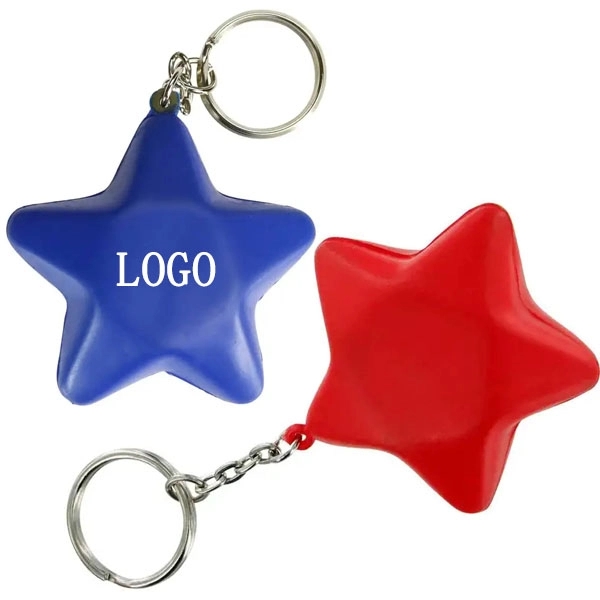 Star Shaped Keychain Stress Ball 1