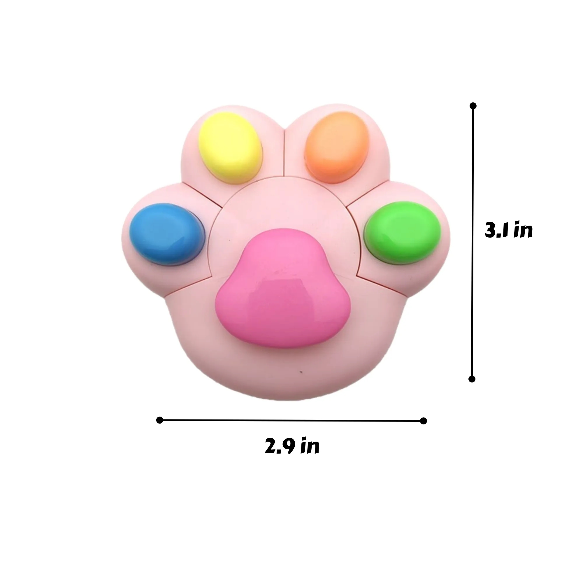 Cat Paw Highlighter Pen Color Marker Set 3