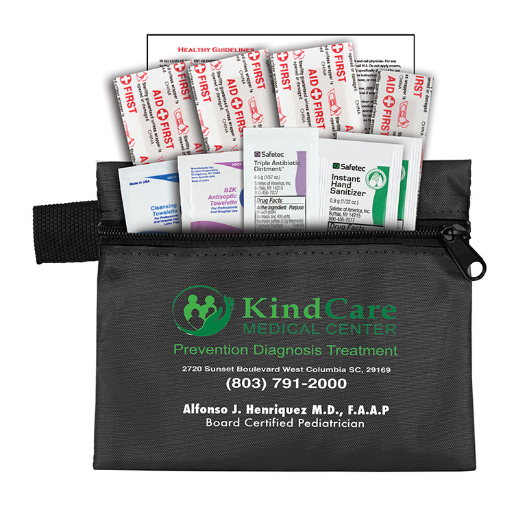 "SAFETY ZIP" 10 Piece Hand Sanitizer First Aid Kit 17