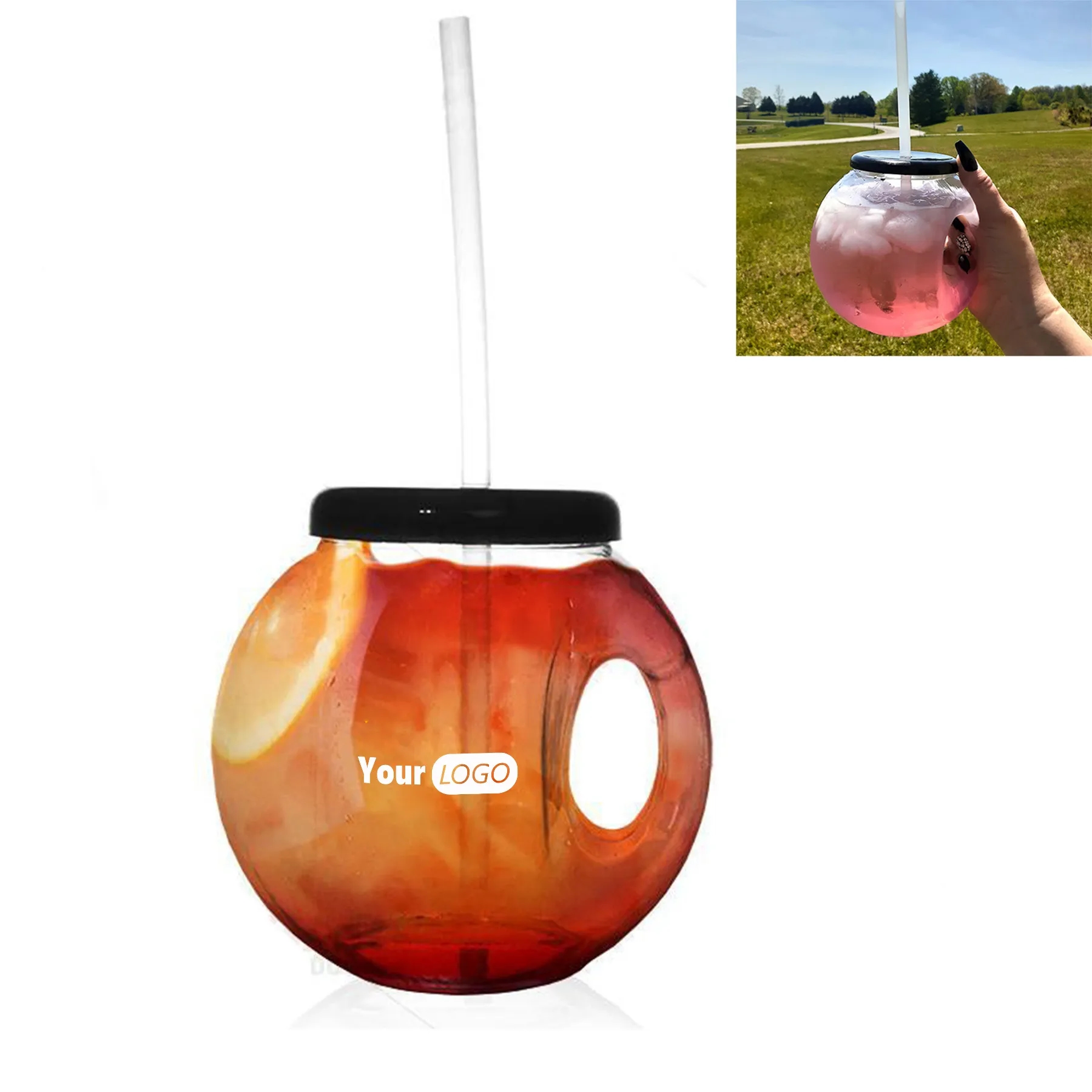 Fish Bowl Cocktail Handle- 56 OZ 2